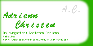 adrienn christen business card